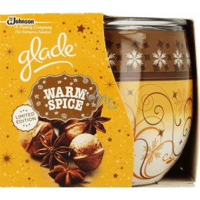 Glade by Brise Warm Spice vonná sviečka v skle, doba horenia až 30 hodín 120 g