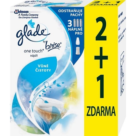 Glade One Touch Vôňa čistoty mini sprej náhradná náplň osviežovač vzduchu 3 x 10 ml