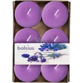 Bolsius Aromatic Maxi French Levander - Levanduľa vonné čajové sviečky 6 kusov, doba horenia 8 hodín