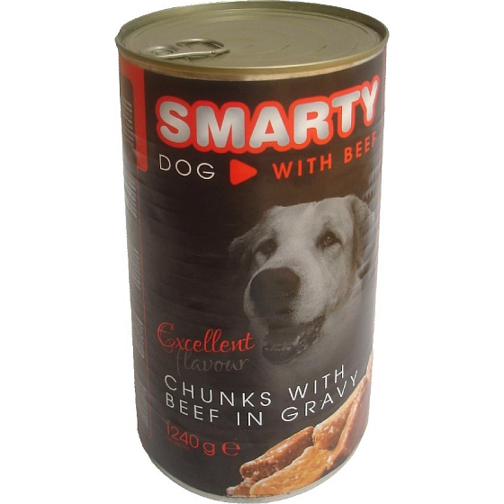 Smarty Chunks Dog s hovädzím kompletné krmivo pre psov 1240 g