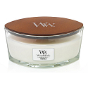 Woodwick Magnolia - Magnólia vonná sviečka s dreveným širokým knôtom a viečkom sklo loď 453 g