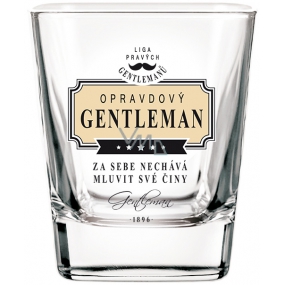 Nekupto Liga Pravých Gentlemanov Whisky pohár Pravý Gentleman za seba nechá hovoriť svoje činy 200 ml
