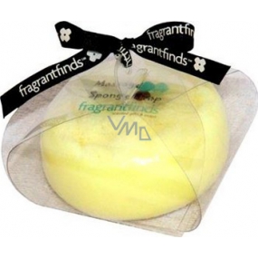 Fragrant Jasmine Glycerínové mydlo masážne s hubkou naplnenou vôňou Jazmín v žlto-bielej farbe 200 g