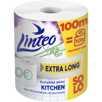 Linteo Mega kuchynské utierky dvojvrstvové, zo 100% celulózy 100 m 1 kus