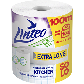 Linteo Mega kuchynské utierky dvojvrstvové, zo 100% celulózy 100 m 1 kus