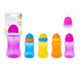 First Step 6+ fľaša so slamkou pre deti ružová 310 ml
