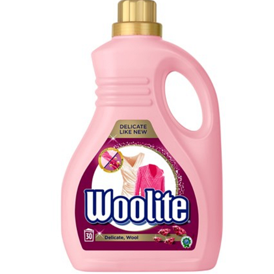 Woolite Delicate & Wool tekutý prací prostriedok na jemnú bielizeň a vlnené oblečenie 30 dávok 1,8 l
