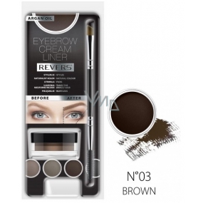 Reverz Eyebrown Cream Liner krémová linka na obočie hnedá 8 ml