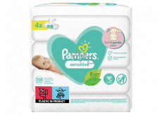 Pampers Sensitive vlhčené obrúsky pre deti 4 x 52 kusov
