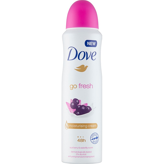 Dove Go Fresh Acai Berry & Water Lily antiperspirant deodorant sprej s 48-hodinovým účinkom pre ženy 150 ml