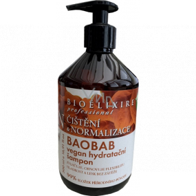 Bioelixire Vegan Baobab hydratačný šampón pre suché, krehké a poškodené vlasy 500 ml