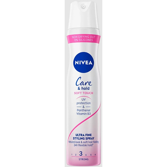 Nivea Care & Hold Soft Touch lak na vlasy s panthenolom a vitamínom B3 250 ml