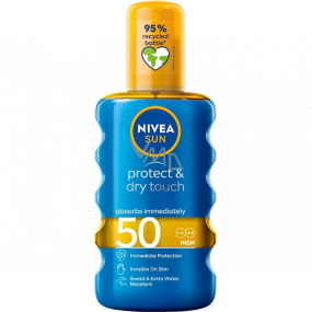 Nivea Sun Protect & Dry Touch OF50 neviditeľný opaľovací sprej 200 ml