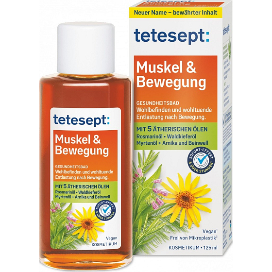 Tetesept Olejový koncentrát do kúpeľa na svaly a kĺby 125 ml