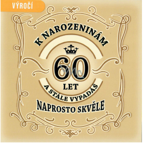 Nekupto karta Výročie 60 rokov 150 x 150 mm Narodeniny