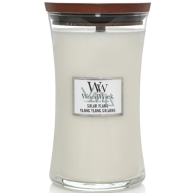 WoodWick Solar Ylang - Sluneční Ylang vonná svíčka s dřevěným knotem a víčkem sklo velká 609,5 g
