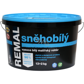 REMAL Snehobiely vysoce biela farba na zeď, 13+2 kg
