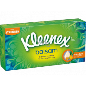 Kleenex Balsam hygienické vreckovky s výťažkom z nechtíka lekárskeho 3 vrstvové 80 kusov