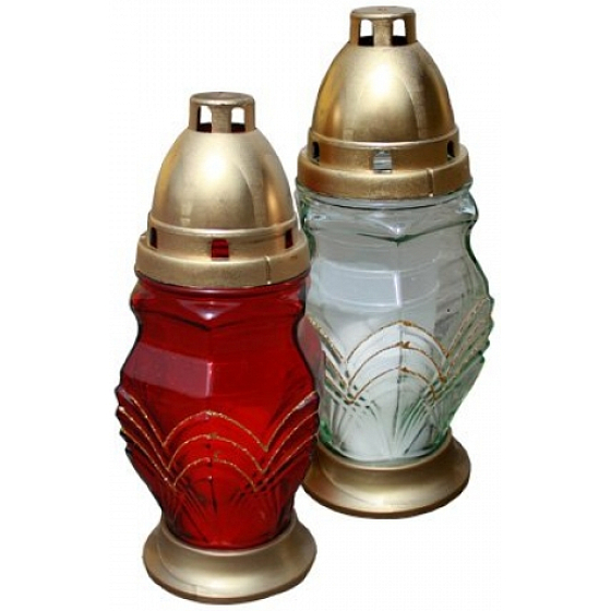 Rolchem Lampa sklenená Stredná 21 cm rôzne farby, Z-16