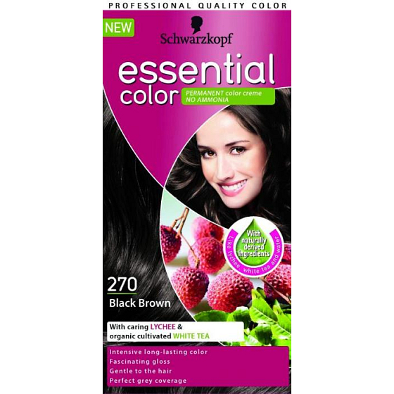 Schwarzkopf Essential Color dlhotrvajúca farba na vlasy 270 Čiernohnedá