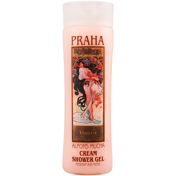 Bohemia Gifts Alfons Mucha Šípky a ruže kvetov sprchový gél 200 ml