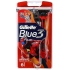 Gillette Blue 3 Special Edition holiace strojčeky červené 3 čepele pre mužov 6 kusov