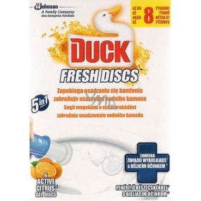 Duck Fresh Discs Active Citrus WC gél pre hygienickú čistotu a sviežosť toalety 36 ml