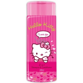 Hello Kitty Vôňa maliny 2v1 šampón s kondicionérom pre deti 400 ml