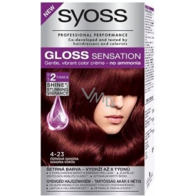 Syoss Gloss Sensation Šetrná farba na vlasy bez amoniaku 4-23 Červená sangria 115 ml