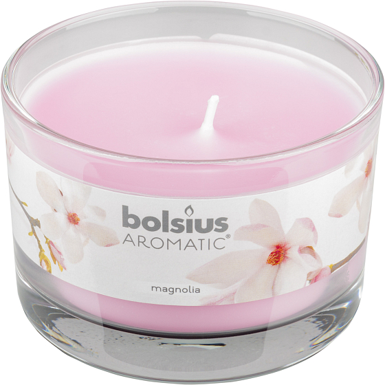 Bolsius Aromatic Magnolia - Magnolie vonná sviečka v skle 90 x 65 mm 247 g doba horenia cca 30 hodín