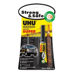 Uhu Alleskleber Super Strong & Safe univerzálne lepidlo pre rýchle opravy 3 g