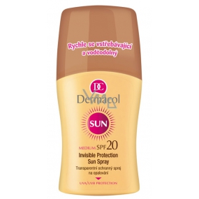Dermacol Sun Transparentný ochranný sprej na opaľovanie SPF 20 150 ml
