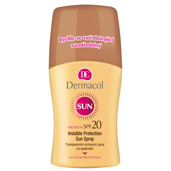 Dermacol Sun Transparentný ochranný sprej na opaľovanie SPF 20 150 ml