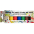 Kreativ Colour Farby na textil - svetlý materiál, perleťoá sada 7 farieb 20 g + 2 šablóny 6,5 x 2 cm