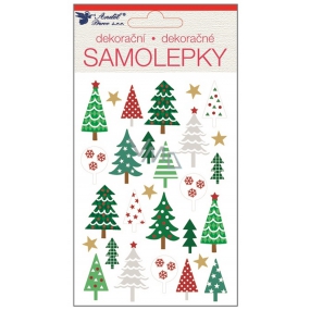 Samolepka plastická stromčeky 19 x 10 cm