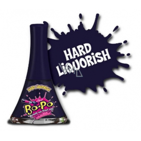 Bo-Po Lak na nechty zlupovaciu čierny s vôňou Hard Liquorish pre deti 5,5 ml