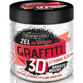 Bielenda Graffiti 3D Extra Strong Čierna repa gél na vlasy 250 g