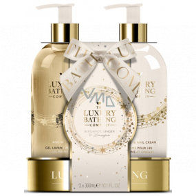 Grace Cole Bergamot, Ginger & Lemongrass mydlo na ruky 300 ml + krém na ruky a nechty 300 ml, kozmetická sada pre ženy