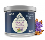 Glade Aromatherapy Moment of Zen Lavender + Sandalwood veľká sviečka v skle, doba horenia 60 h 260 g