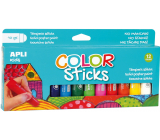 Apli Color Sticks temperové farby suchá zmes 12 x 10 g, sada