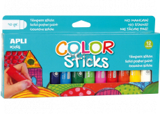 Apli Color Sticks temperové farby suchá zmes 12 x 10 g, sada