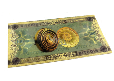 Talisman Zlatá plastová bankovka 100 Bitcoin