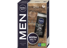 Nivea Men Deep Active Creme krém 75 ml + Active Clean sprchový gél 250 ml, kozmetická sada pre mužov