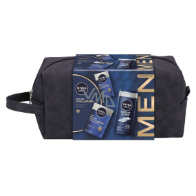 Nivea Men Anti-age Hyaluron denný pleťový krém 50 ml + Nivea Men Hyaluron balzam po holení 100 ml + Nivea Men Protect & Care sprchový gél 250 ml, kozmetická sada pre mužov