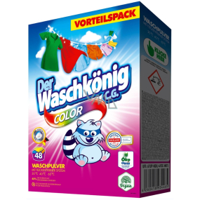 Der WaschKönig Color BOX prací prášek pro barevné prádlo 48 dávek 2,88 kg