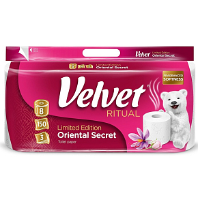 Velvet 3vrstvový toaletný papier 8 rolí