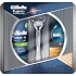Gillette Fusion ProGlide strojček + náhradné hlavice 1 kus + gel 200 ml + balzam 50 ml, kozmetická sada, pre mužov