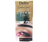 Delia Cosmetics Color Cream farbiace krém na obočie s arganovým olejom 1.0 Black 15 ml + 15 ml