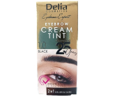 Delia Cosmetics Color Cream farbiaci krém na obočie s arganovým olejom 1.0 Black 15 ml + 15 ml