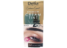 Delia Cosmetics Color Cream farbiace krém na obočie s arganovým olejom 1.0 Black 15 ml + 15 ml